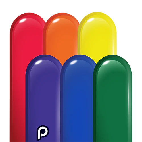 Classic Rainbow Modelling Balloons (Alt for Qualatex 260q)